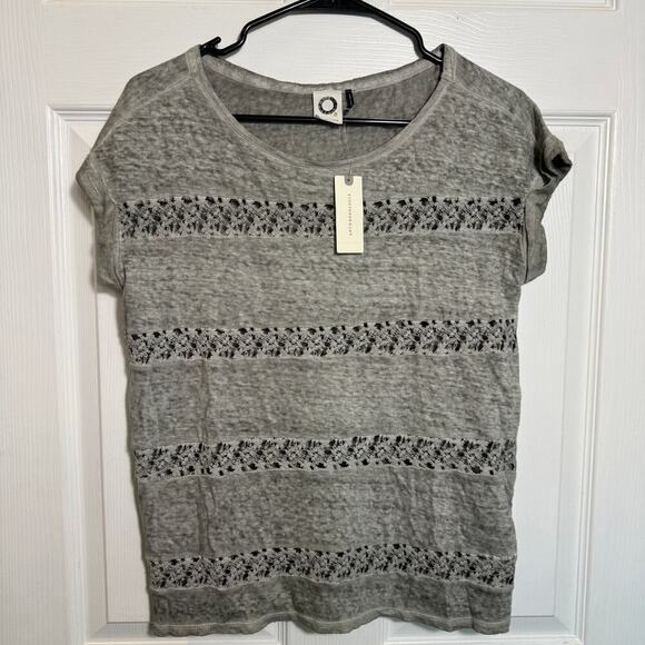 NWT Anthropologie Akemi + Kin Lattice Stripe Top - Picture 2 of 8